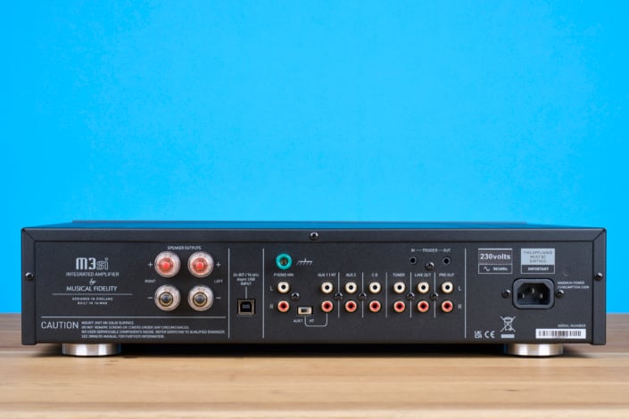 Bester HiFi-Verstärker bis 1.000 Euro Musical Fidelity M3si Rückseite Anschlüsse