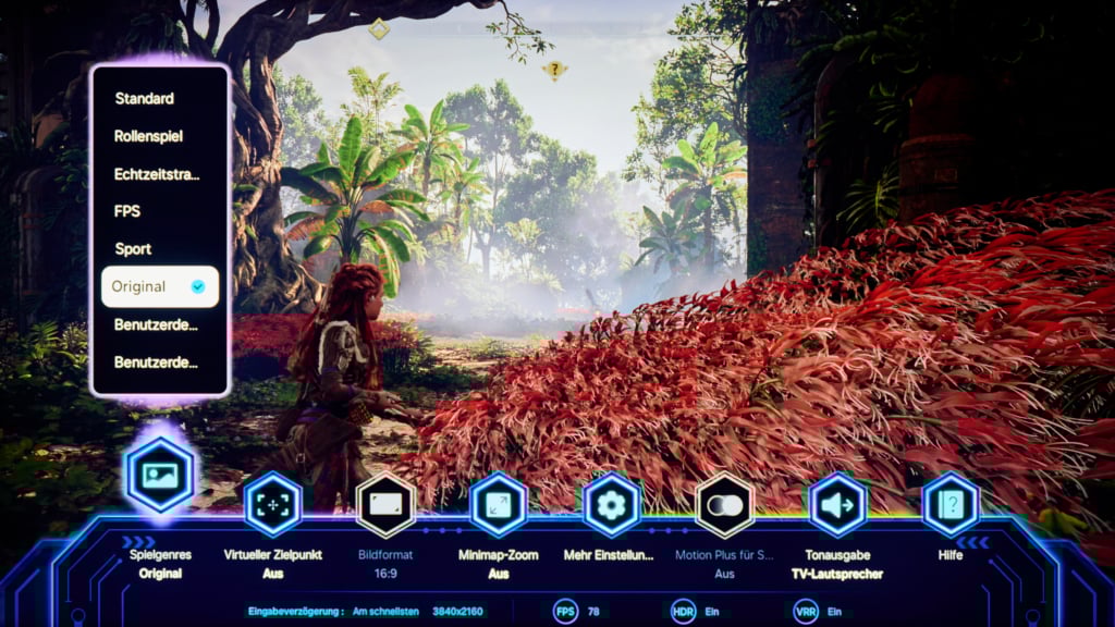Gaming-Overlay-Menü Samsung QN95D