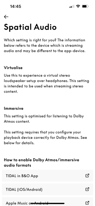 Bang und Olufsen Beoplay H100 Test App-Screenshot 3