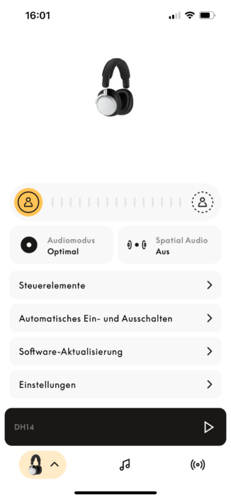 Bang und Olufsen Beoplay H100 Test App-Screenshot 2