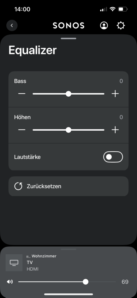Equalizer Sonos App