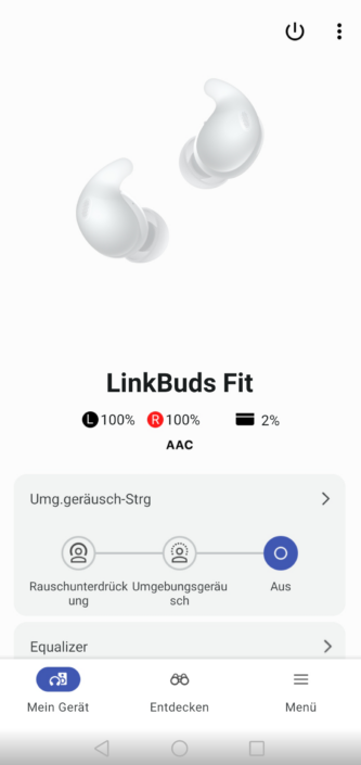 Sony LinkBuds Fit Screenshot