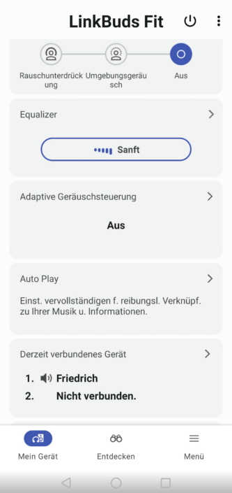 Sony LinkBuds Fit Screenshot