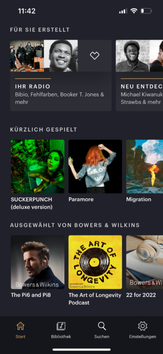 Bowers & Wilkins Zeppelin Pro Edition Test – App-Screenshot 1