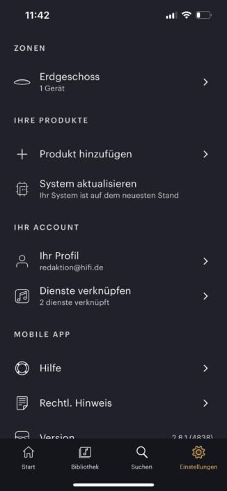 Bowers & Wilkins Zeppelin Pro Edition im Test – App-Screenshots 2