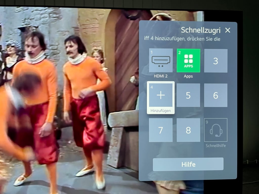 Freie Belegung der Tasten beim LG OLED M4