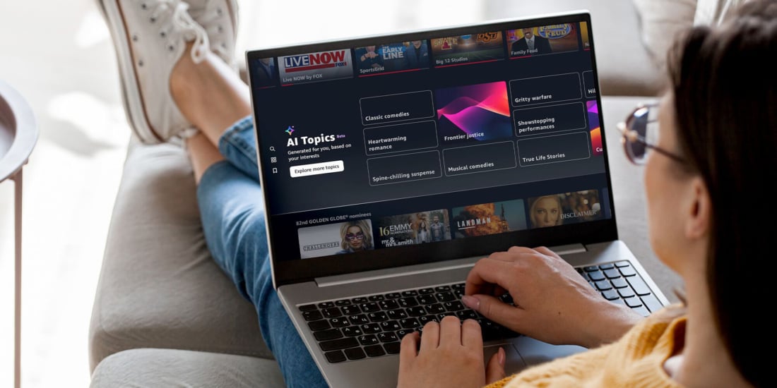 Amazon Prime Video führt als Beta die KI-Themen (AI Topics) ein.