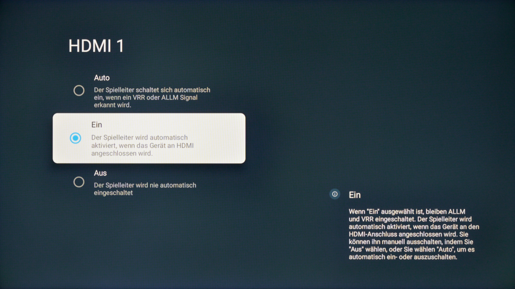 HDMI-Einstellungen TCL QMLED85