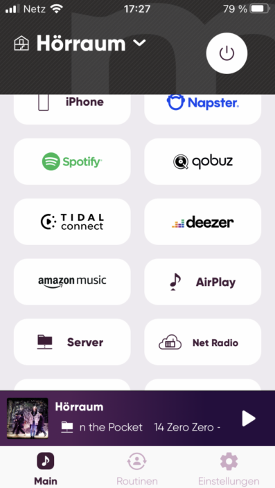 Yamaha App Streamingdienste
