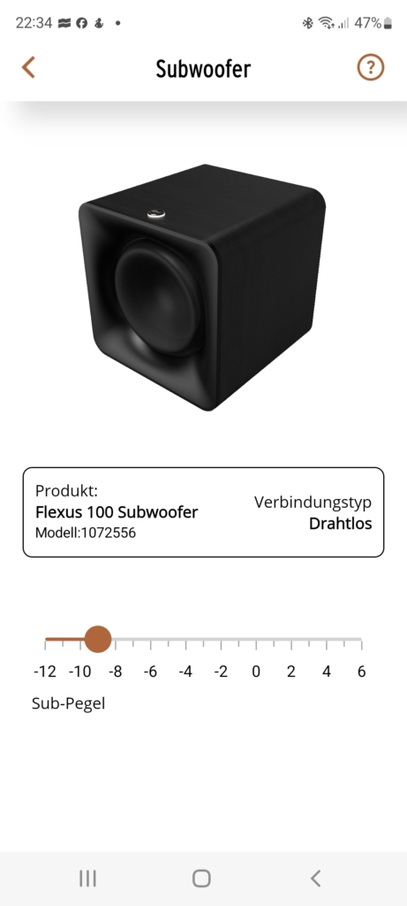 Bedienung Sub und Rears