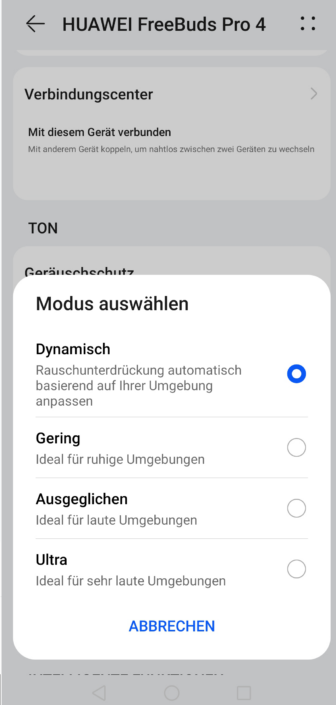 FreeBuds Pro 4 Screenshot – ANC