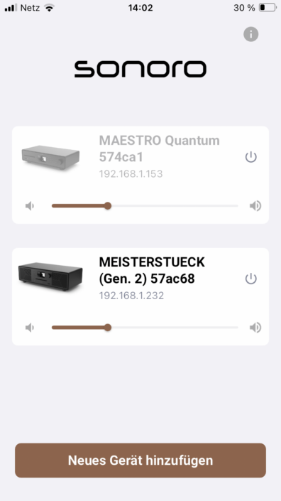 Sonoro Meisterstück Gen. 2 Screenshot