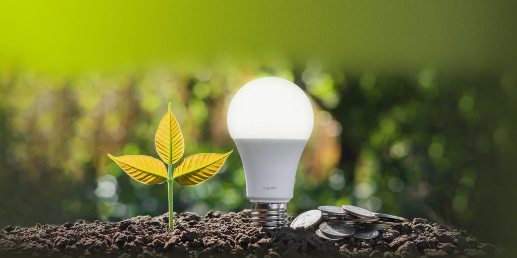 Xiaomi wirbt auch mit der Effizienz seiner frischen Smart LED Bulb.