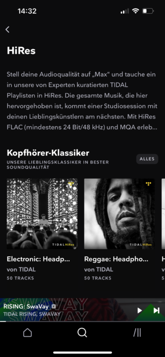 Tidal Tipps und Tricks – Highres-Musik finden