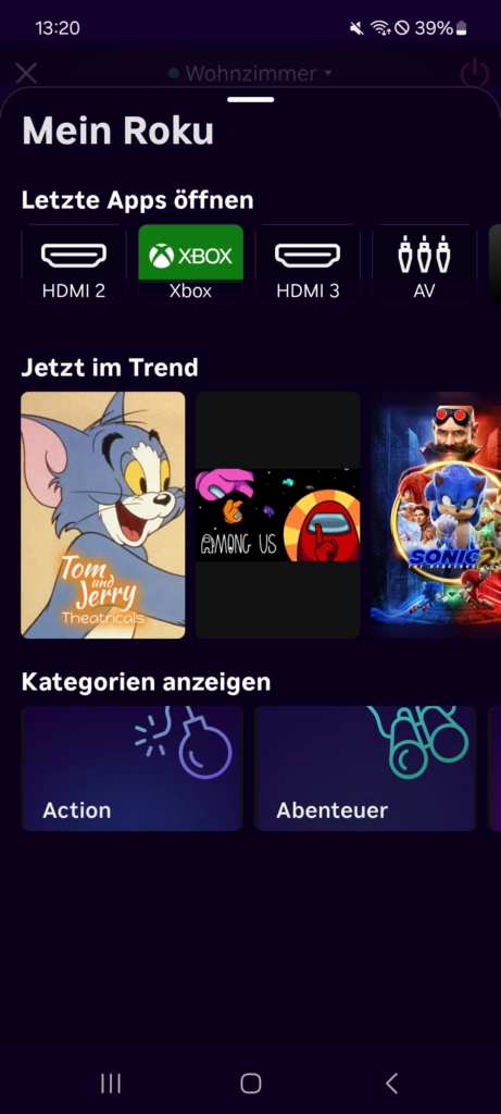 App-Angebot Roku App