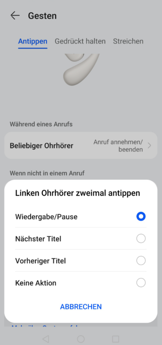 Huawei Screenshot – Bedienung