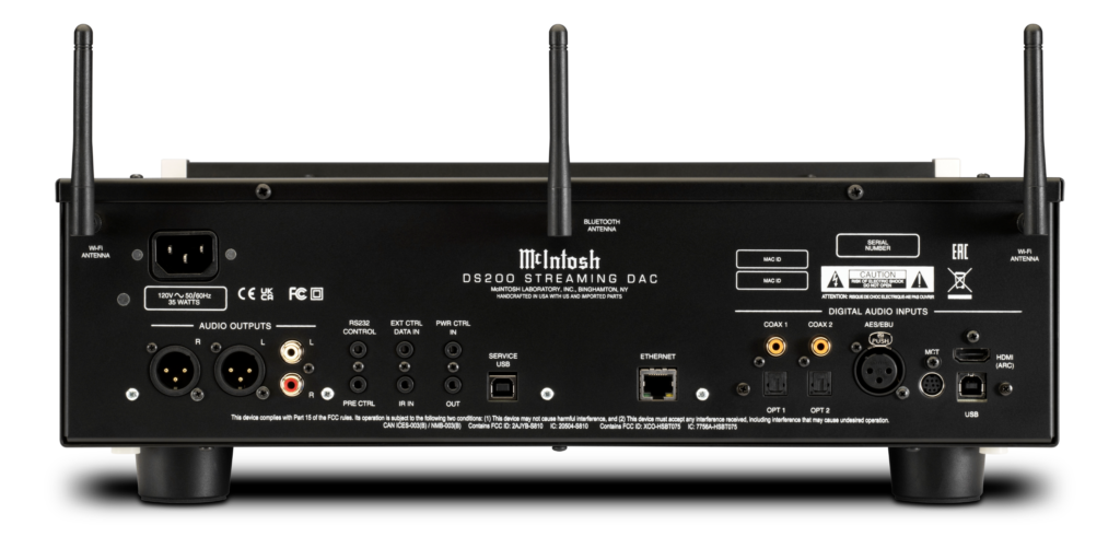 McIntosh DS200 Rückseite Anschlüsse