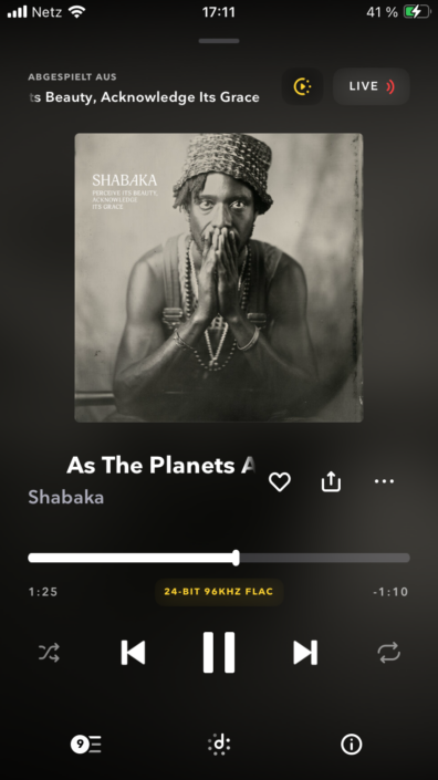 T+A R 2500 R Screenshot Tidal Connect