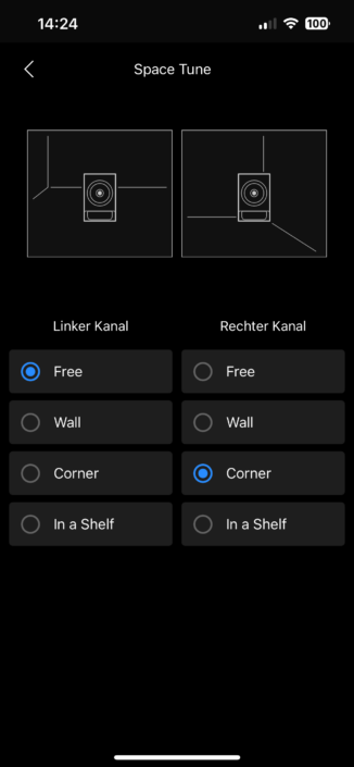 Technics SC-CX700 App Screenshot Space Tune Free und Corner