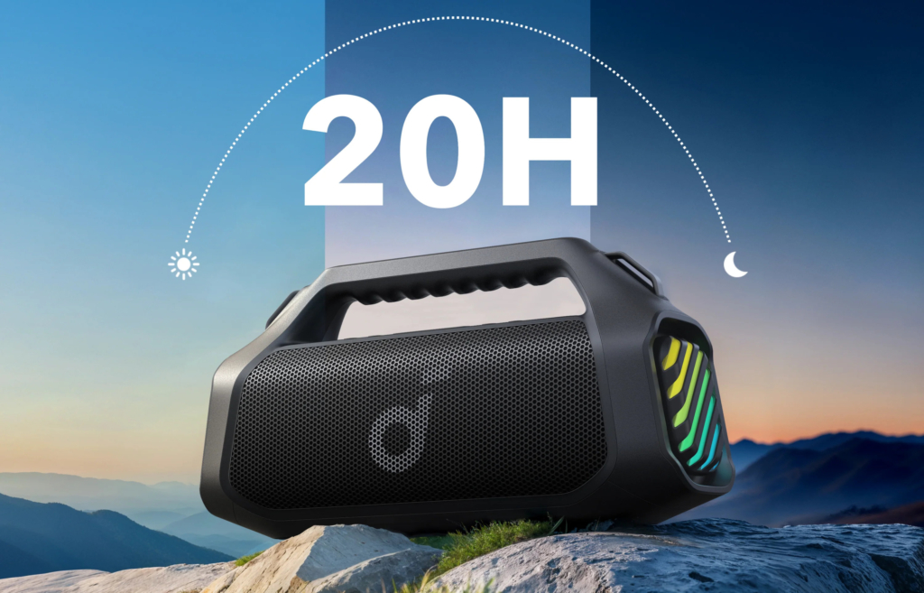 Mit einer Ladung kommt der soundcore Boom 2 Pro bis zu 20 Stunden aus.