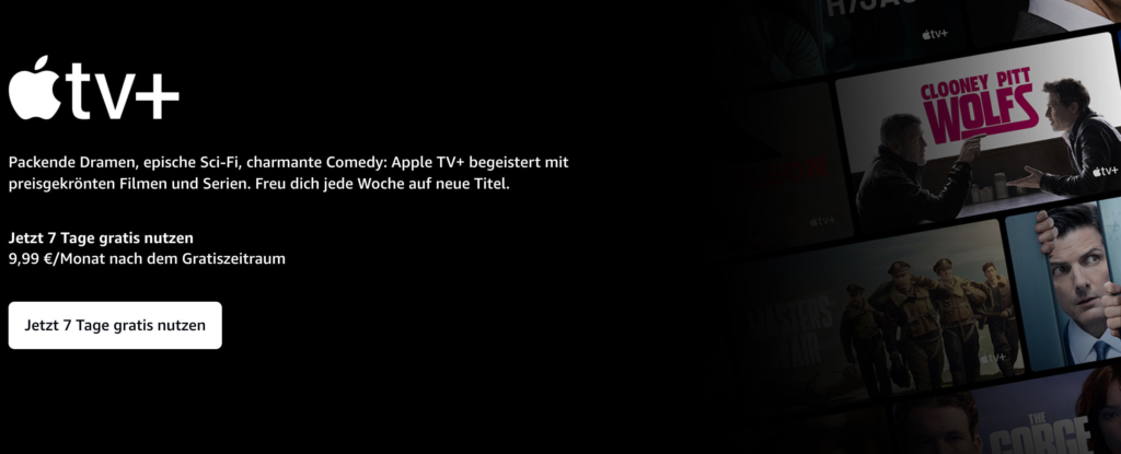 Du kannst den Zusatz-Kanal für Apple TV+ auch einen Monat kostenlos nutzen.