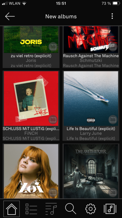 T+A PSD 3100 HV App Screenshot Albenansicht