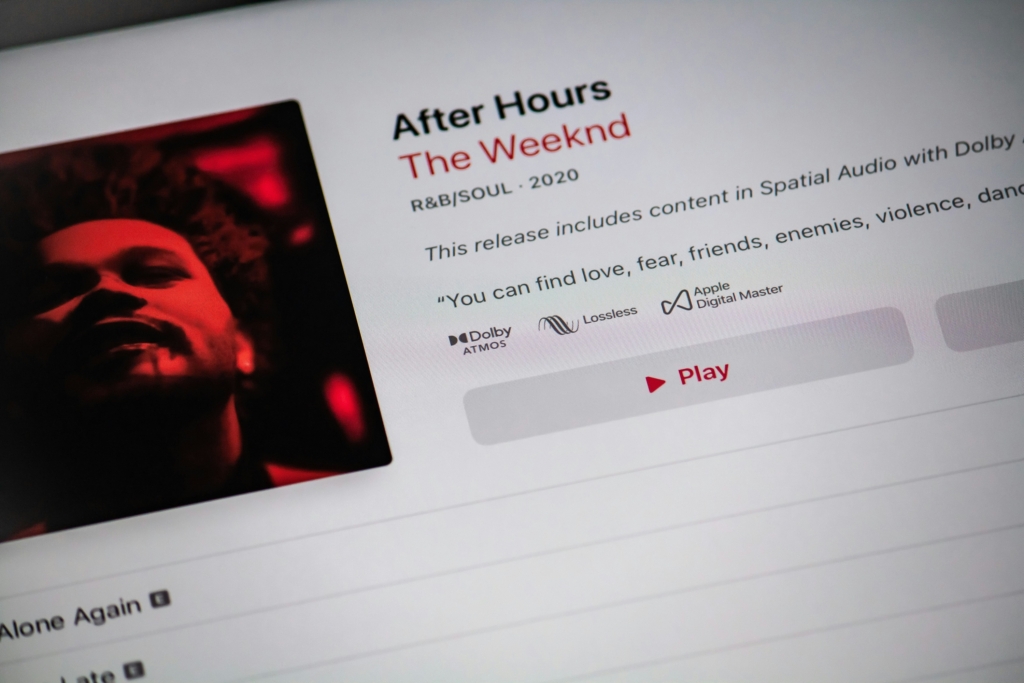 Screenshot eines Musikalbum in Apple Music