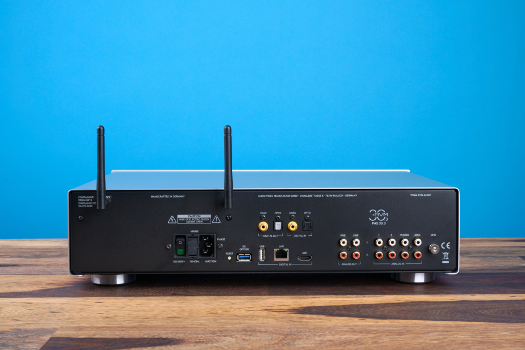 AVM AVM30 PAS 30.3 Rückseite Anschlüsse