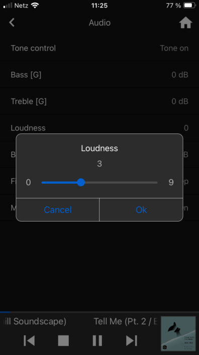 AVM PAS 30.3 App Screenshot Klangeinstellungen