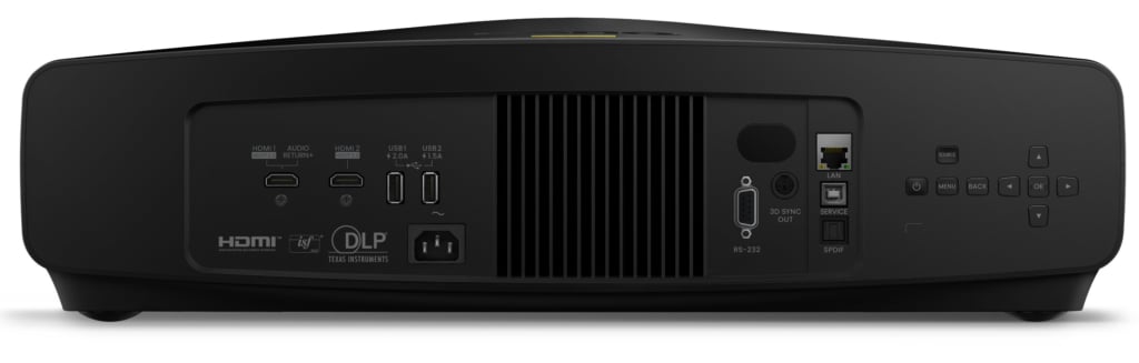 Die Schnittstellen des BenQ W5850 sind vielfältig.