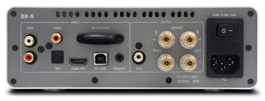 Rotel DX-5 Rückseite mit Anschlüssen