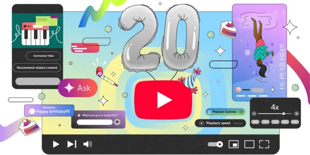YouTube feiert heute seinen 20-jährigen Geburtstag!