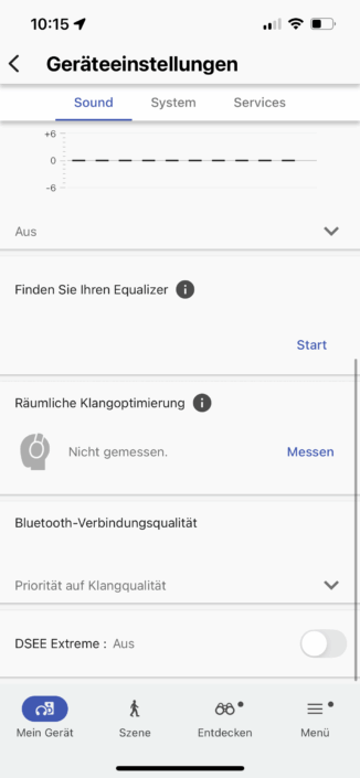 Sony WH-1000XM6 App Untermenues