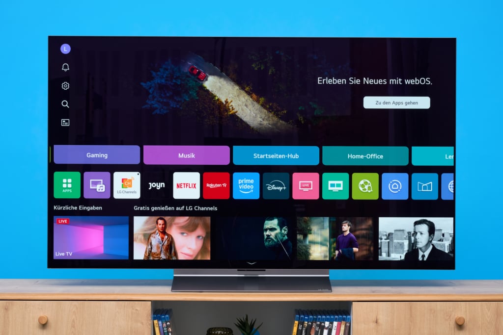Startbildschirm webOS auf LG OLED C5