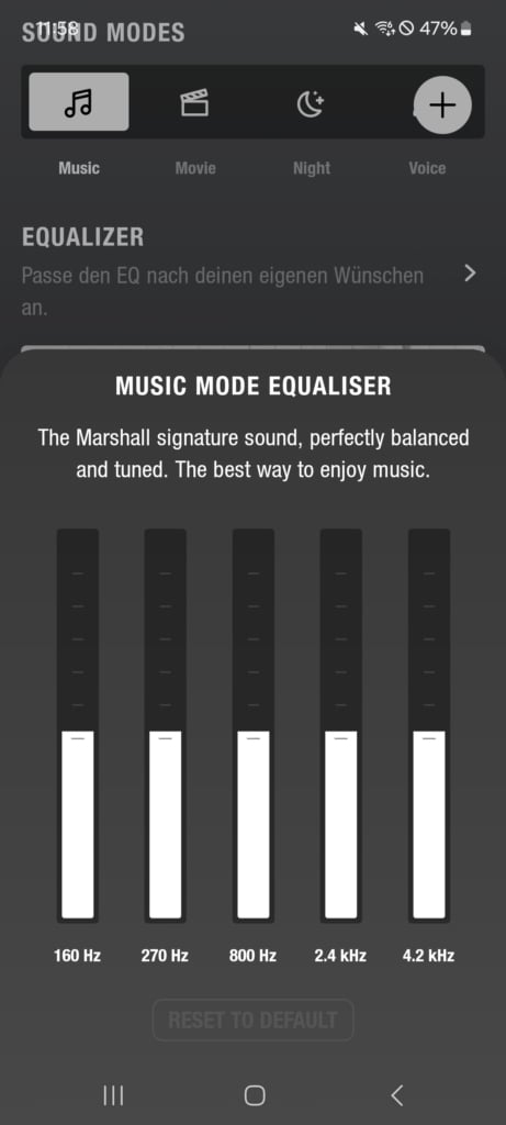Marshall App Equalizer