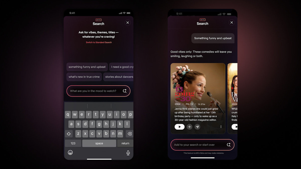 Netflix bringt die neue Suche auch auf mobile Endgeräte.