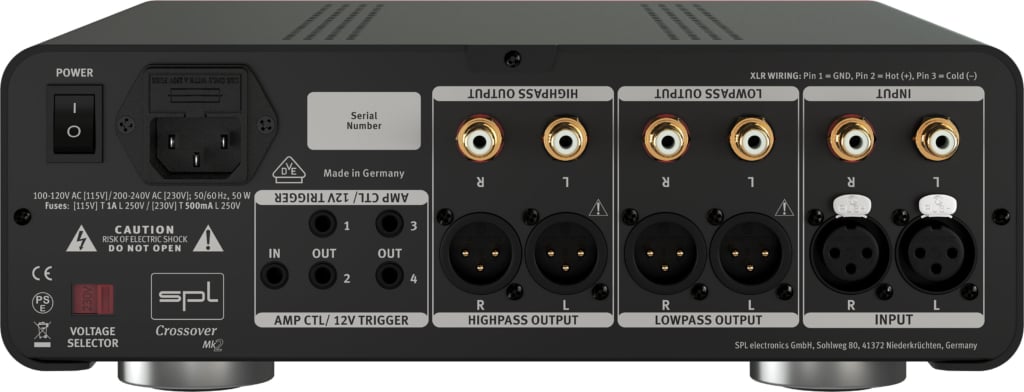 SPL Crossover Mk2 Rückseite Anschlüsse