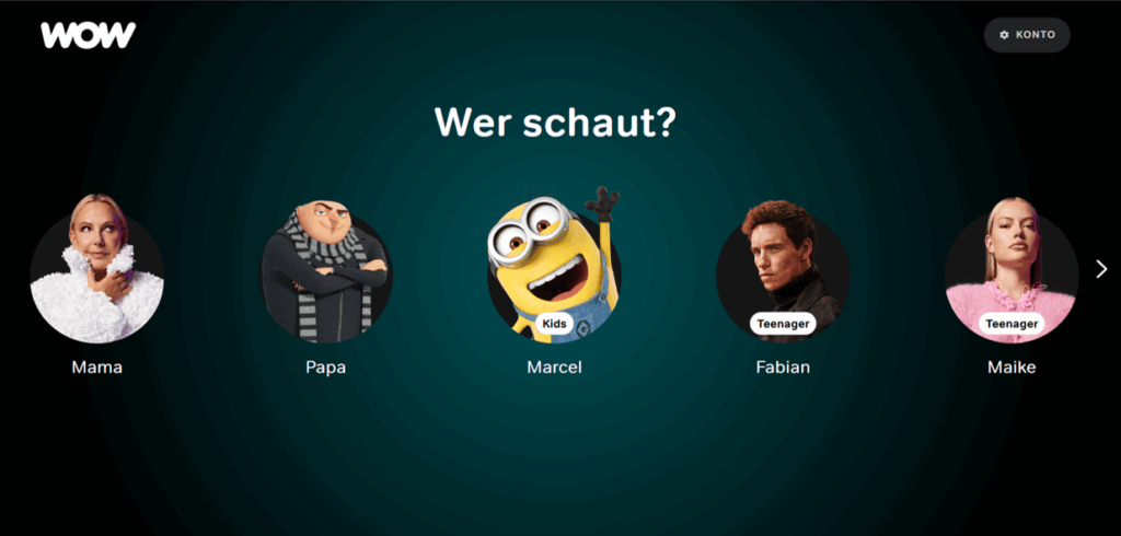 Profile beim neuen WOW