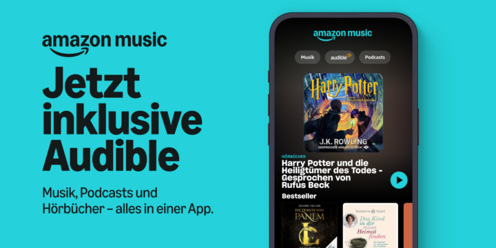 Amazon Music integriert jetzt die Hörbücher von Audible.