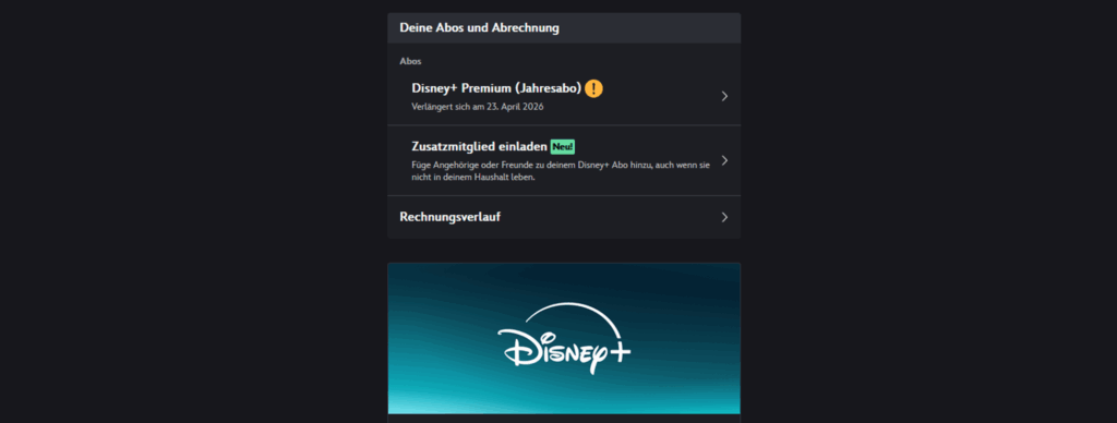 Screenshot Kündigungsprozess Disney+