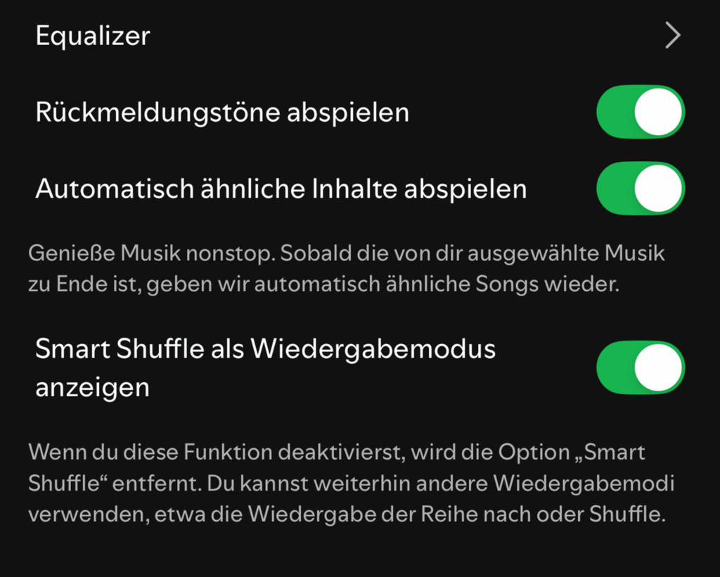 Screenshot der Spotify-App