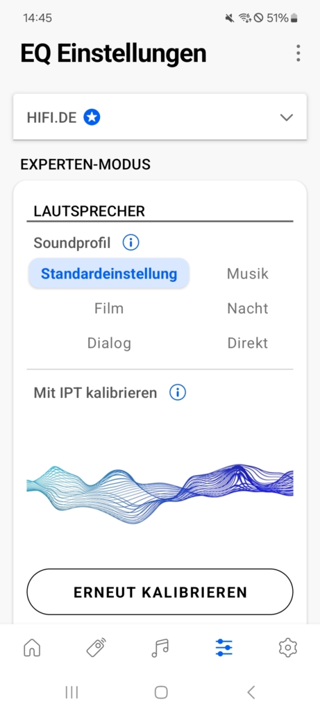 Kalibirierung KEF Connect App