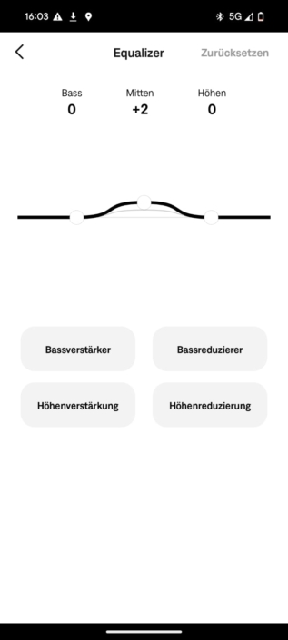 Bose SoundLink Plus – Screenshot EQ