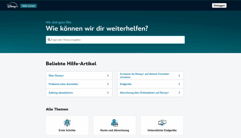 Disney+: Kontakt mit dem Support aufnehmen - HIFI.DE
