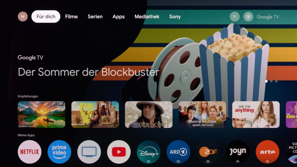 Startseite Google TV