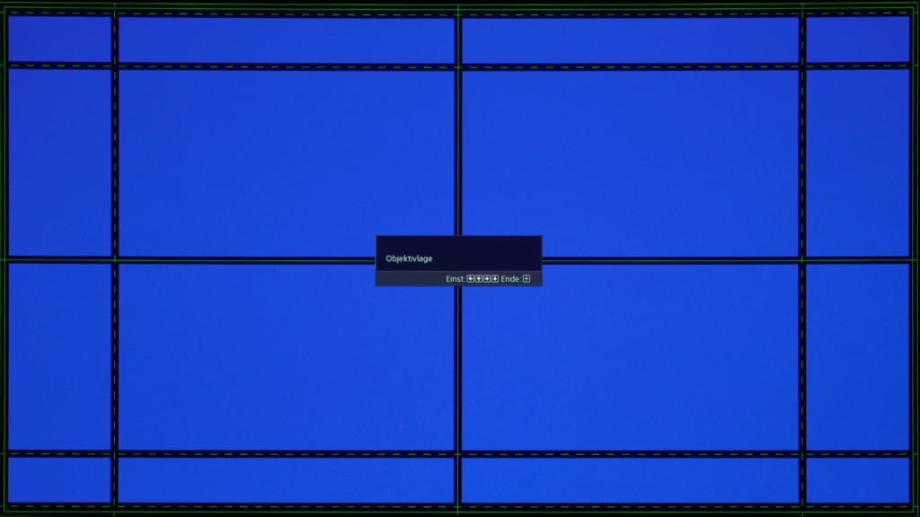 Einstellung Objektivlage Sony Bravia Projector 8