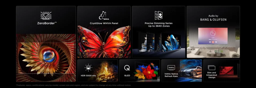 Die Features des TCL Q8C sind zahlreich und vielfältig.