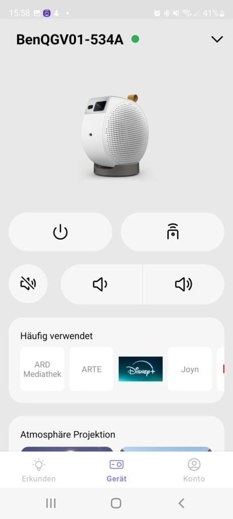 BenQ App Startseite