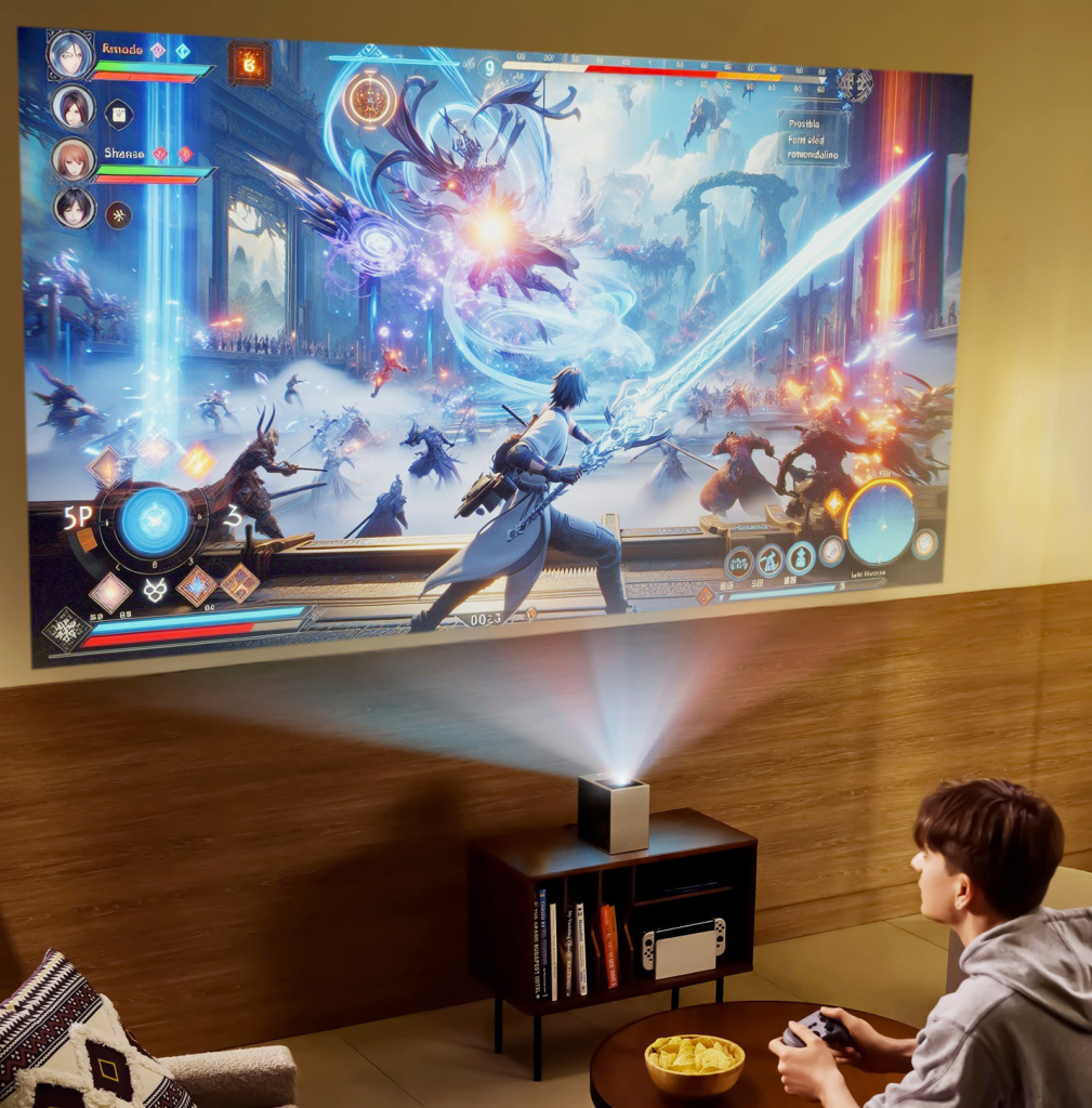 LG bewirbt den CineBeam S auch fürs Gaming. 