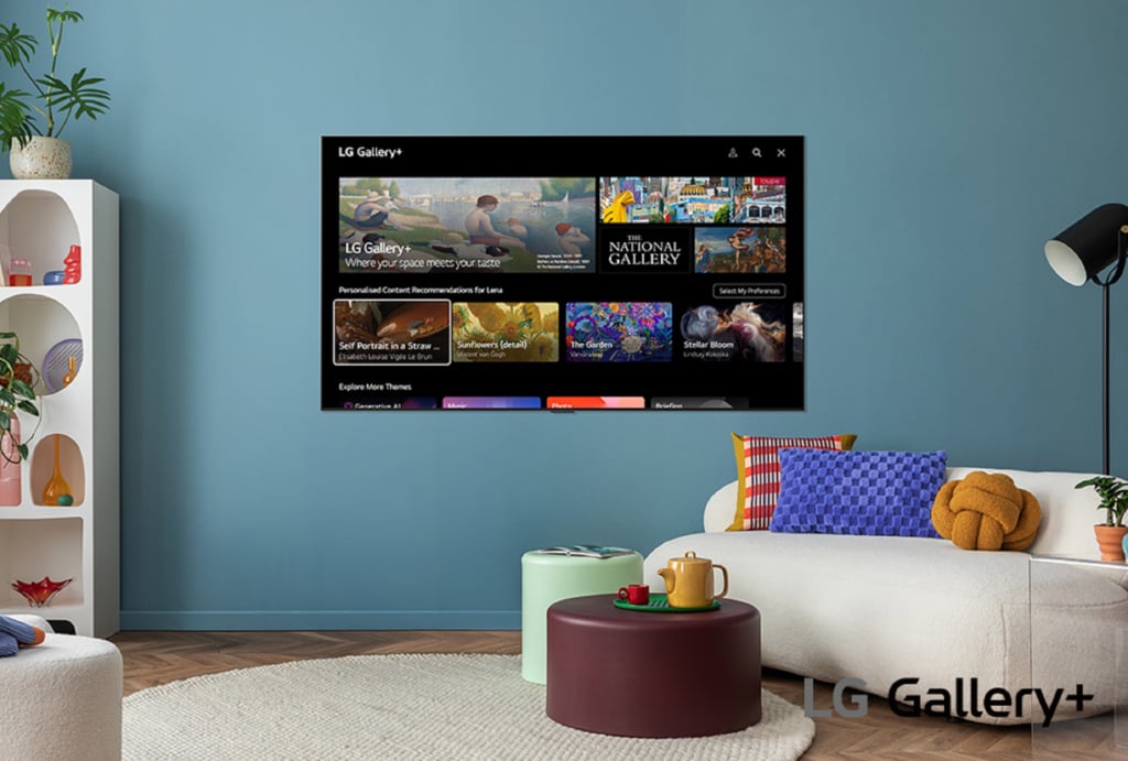 LG Gallery+ bietet dir tausende von Bildern zur Auswahl.